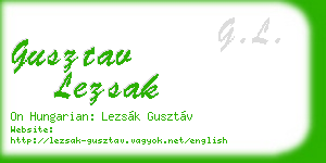 gusztav lezsak business card