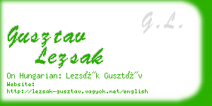 gusztav lezsak business card